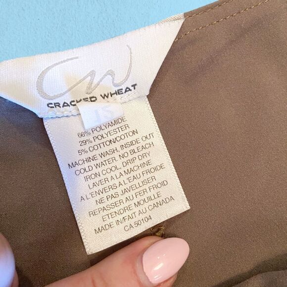 90s vintage brown and blue plaid mini skort - Picture 8 of 11